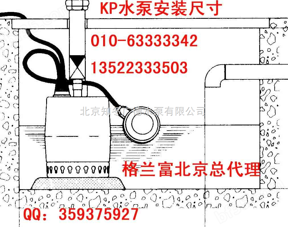 格兰富水泵KP250北京轻度污染(灰色)的废水